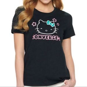 Converse Hello Kitty 3 for 15 SALE CLEARANCE Star Black Cotton T-Shirt M